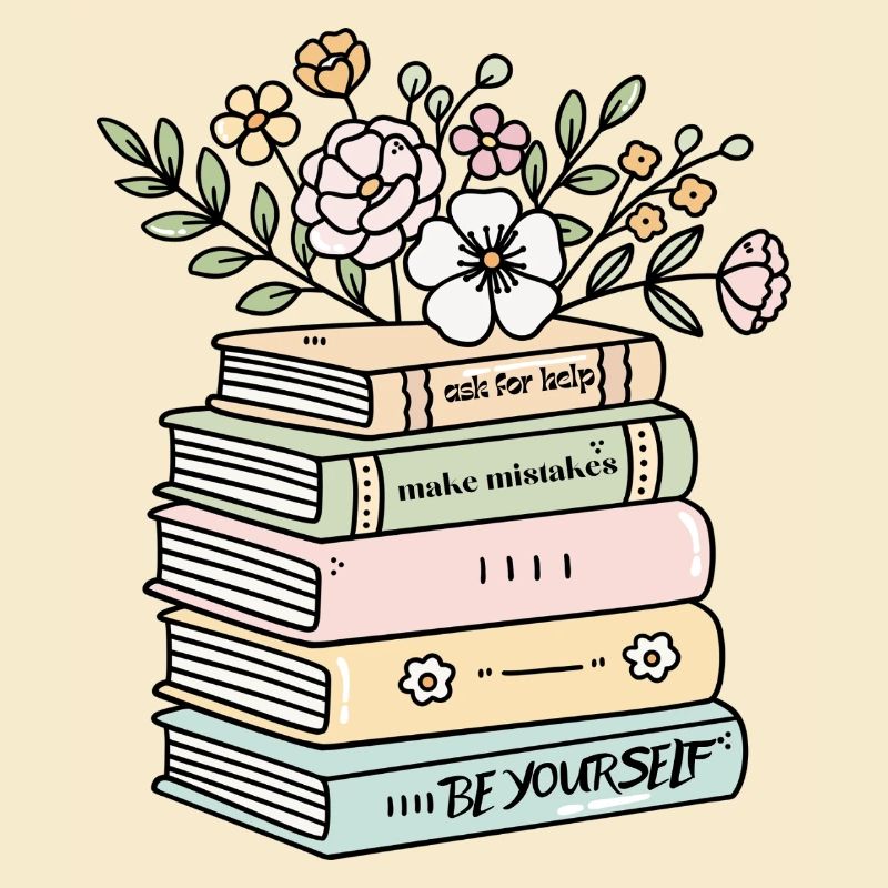 Be Yourself Book Stack Motivation