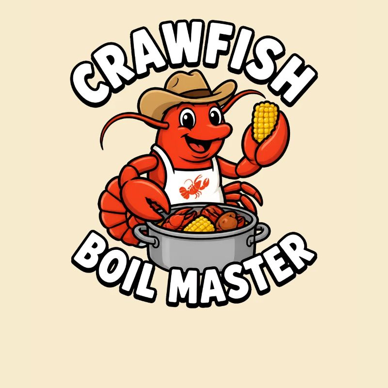 Crawfish Boil Master Funny Men Crawfish