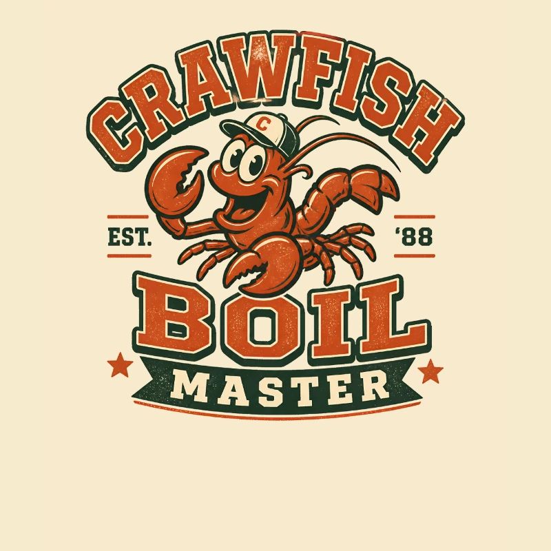 Crawfish Boil Master Funny Men Crawfish