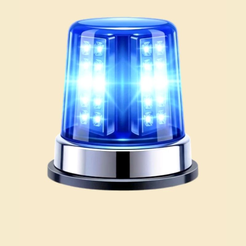 Blaulicht Sirene Hyperrealistisch