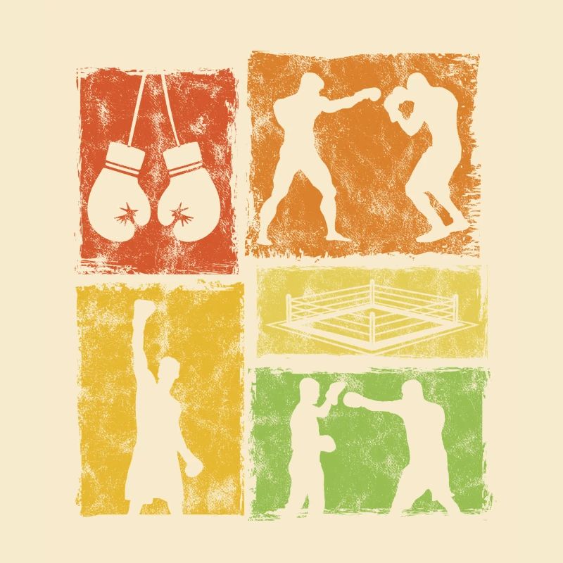 Graphisme de style rétro de boxe pour les pros de la boxe