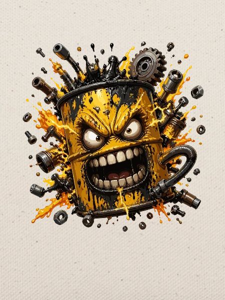 Aggressiver Ölkanister Steampunk