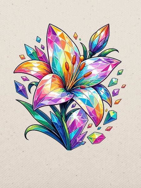 Kristallblume Farbpalette