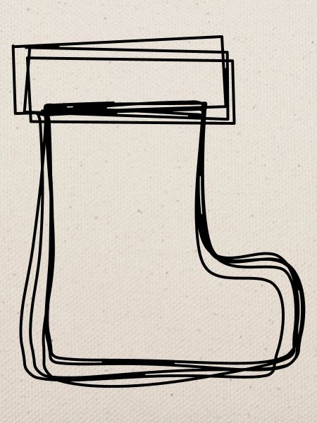 Nikolausstiefel handgezeichnet