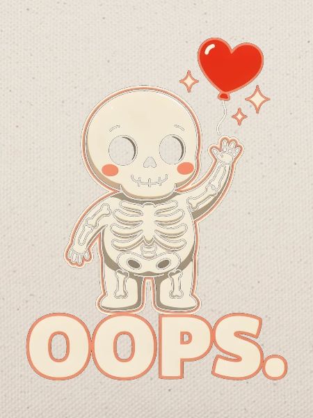 Skelettherzballon OOPS