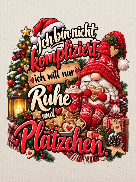 Lustiges Weihnachtsgeschenk Plätzchen Spruch