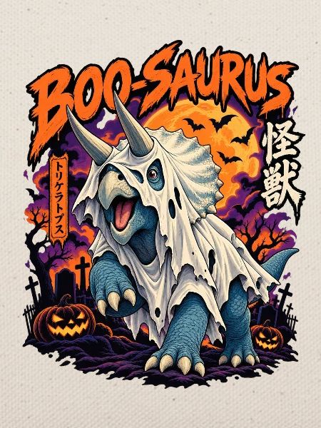 Boo-Saurus – Halloween Triceratops