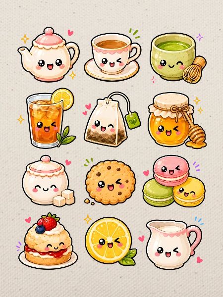 Kawaii Teezeit | Tee, Matcha & Gebäck