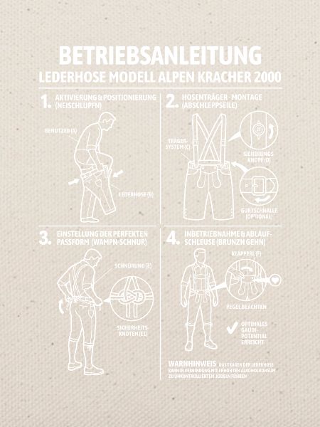 Lederhose Betriebsanleitung