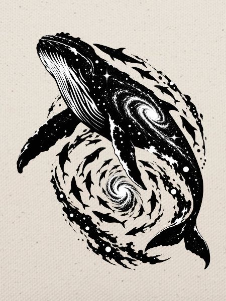 Kosmische Wale Galaxie Print