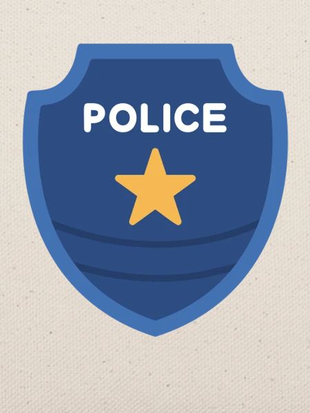 Polizeiabzeichen im klassischen Schildstil