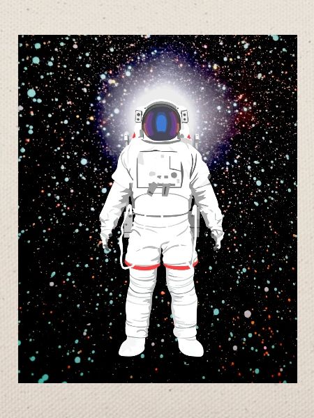Astronaut im Farbspektrum