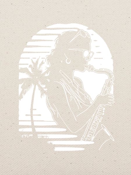 Saxophonistin Skizze