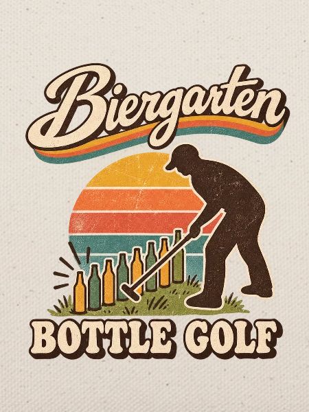 Biergarten Bottle Golf Retro