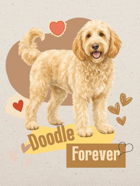 Doodle Hund Forever Herzchen