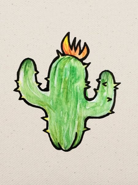 Kaktusflammen-Sketch