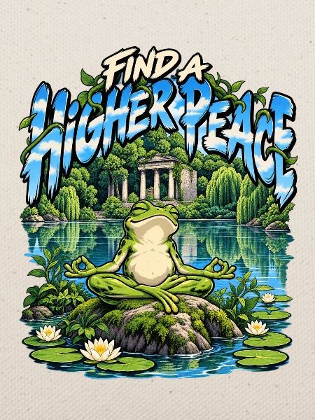 Find a Higher Peace – Meditativer Frosch