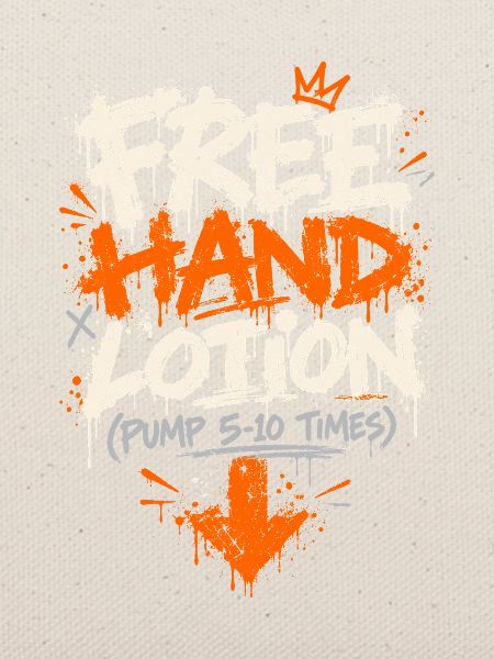Freie Hand Graffiti Schrift