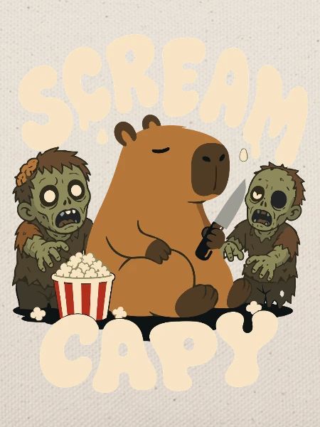 Capybara mit Zombies – Scream Capy