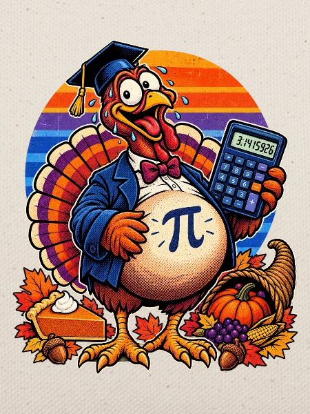 Thanksgiving-Truthahn Mathe-Lehrer mit Pi
