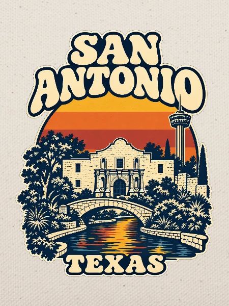 Texas San Antonio Retro 