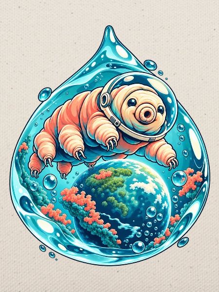 Kleine Tardigrade Kosmische Reise