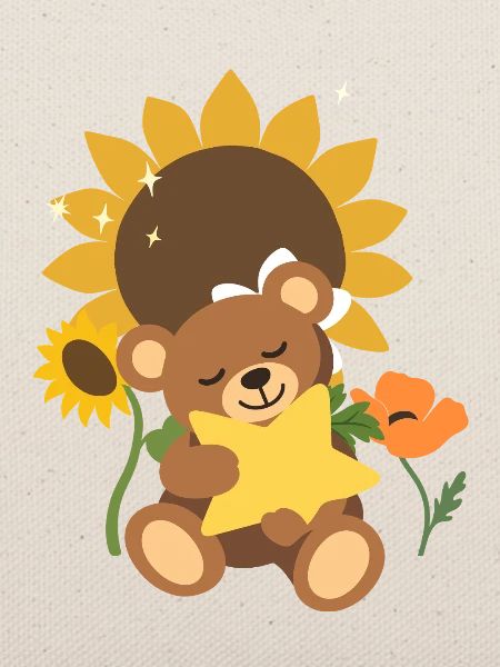Teddy Blumen Kinder Stern