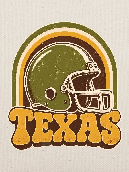 Texas Retro Football Helm