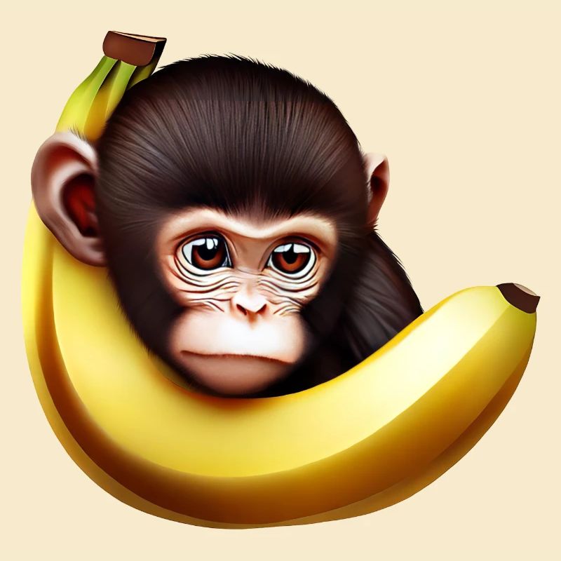 Banane à cache-cache de singe