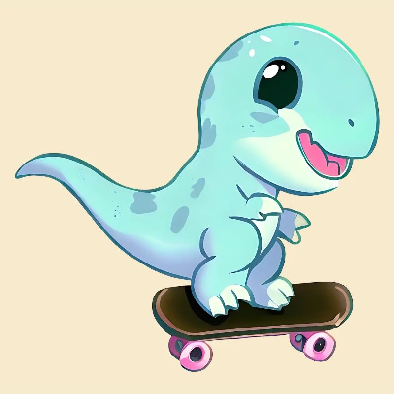 Skateboard Dinosaurier