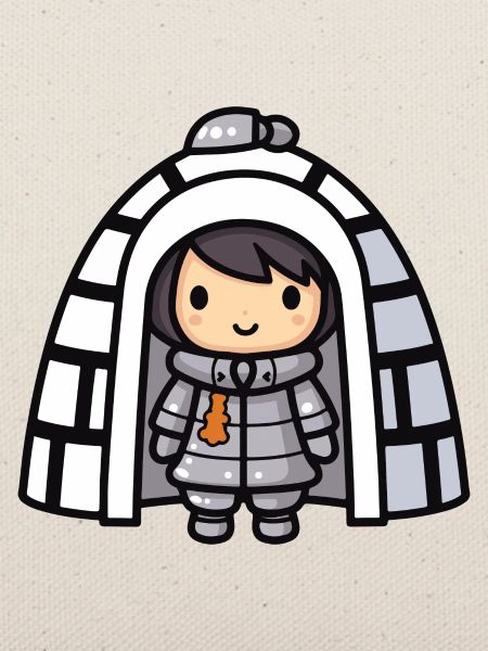 Winter Eskimo Iglu Comic