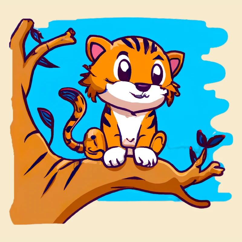 Tiger auf einem Baum