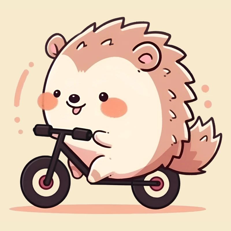Igel Radfahrer