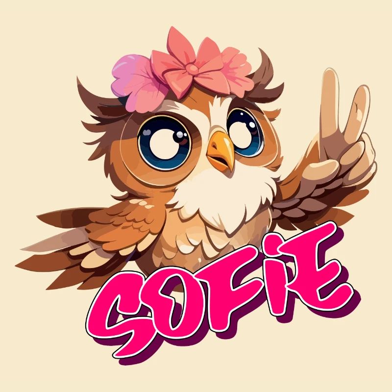 SOFIE - Schöner Mädchen Name mit süßer EULE