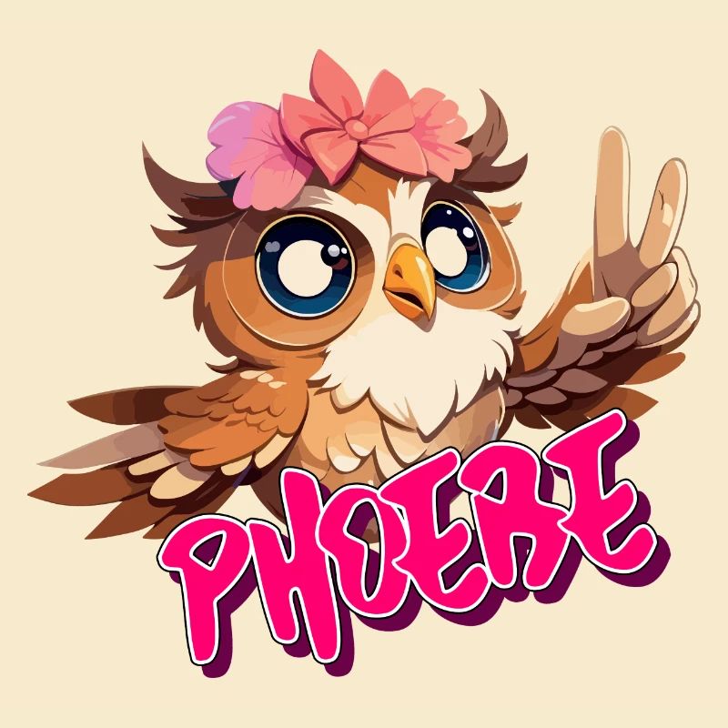 PHOEBE - Schöner Mädchen Name mit süßer EULE