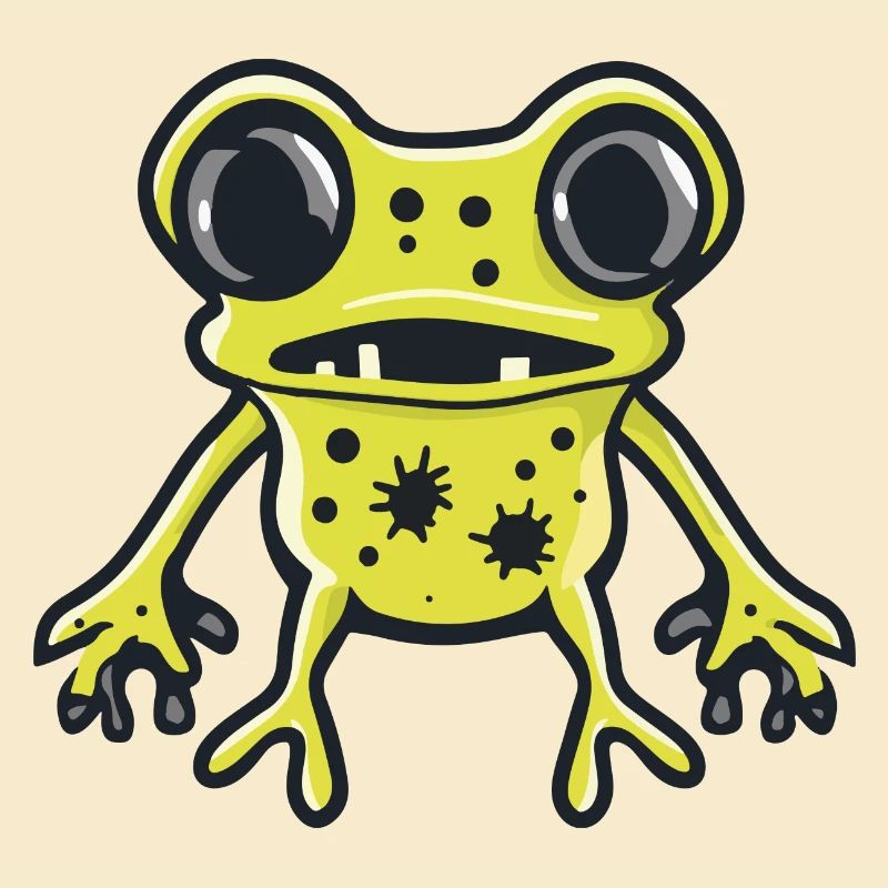 Frog Halloween Comic Funny