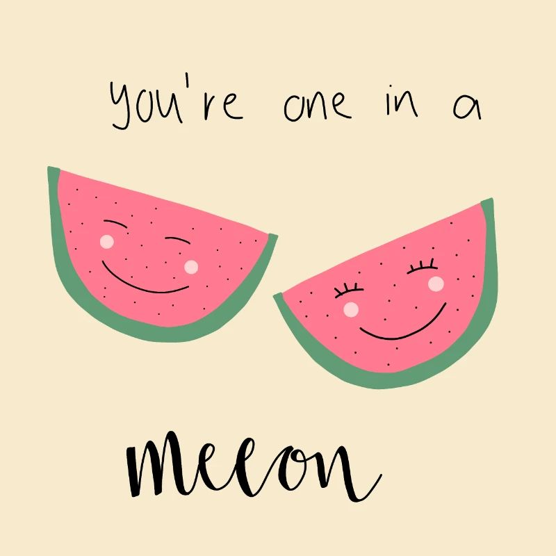Melone Spruch Gesicht