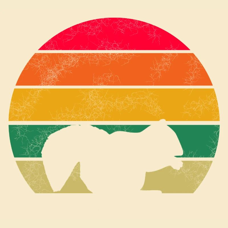 Wald Tier Waldbewohner Retro Eichhörnchen