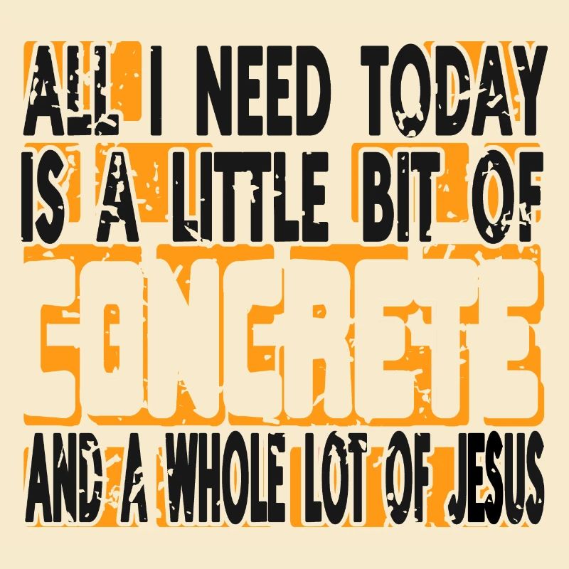 Concrete construction design for construction workers and construction site