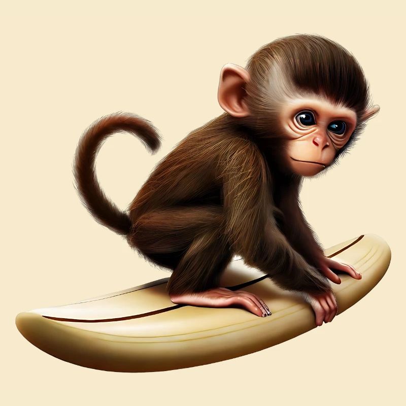 Surfer Affe