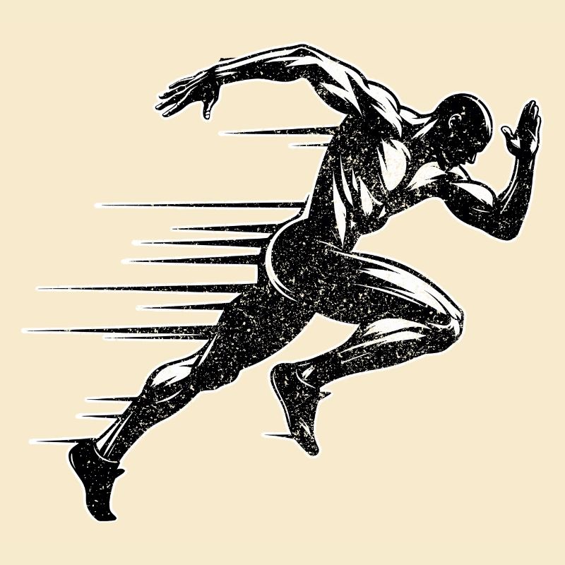 Bahnläufer Sprinter Sprint 100m Sprinter