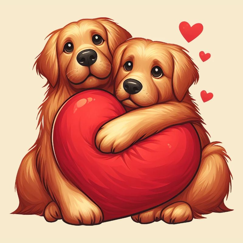 Labrador Retriever umarmen sich
