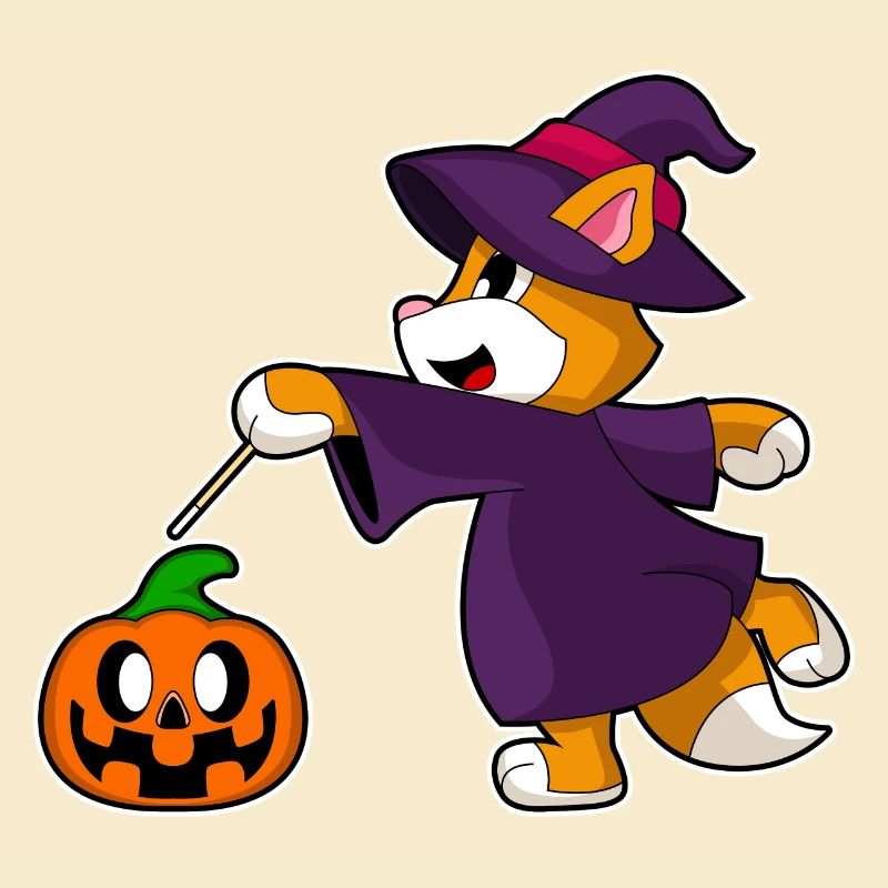 Cat Halloween Witch