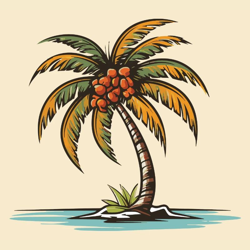 Palm Tree Holiday Icon
