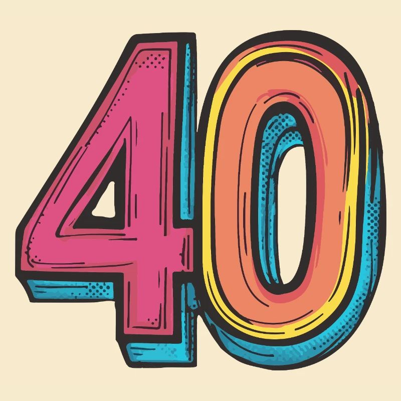 40 Zahl Comic