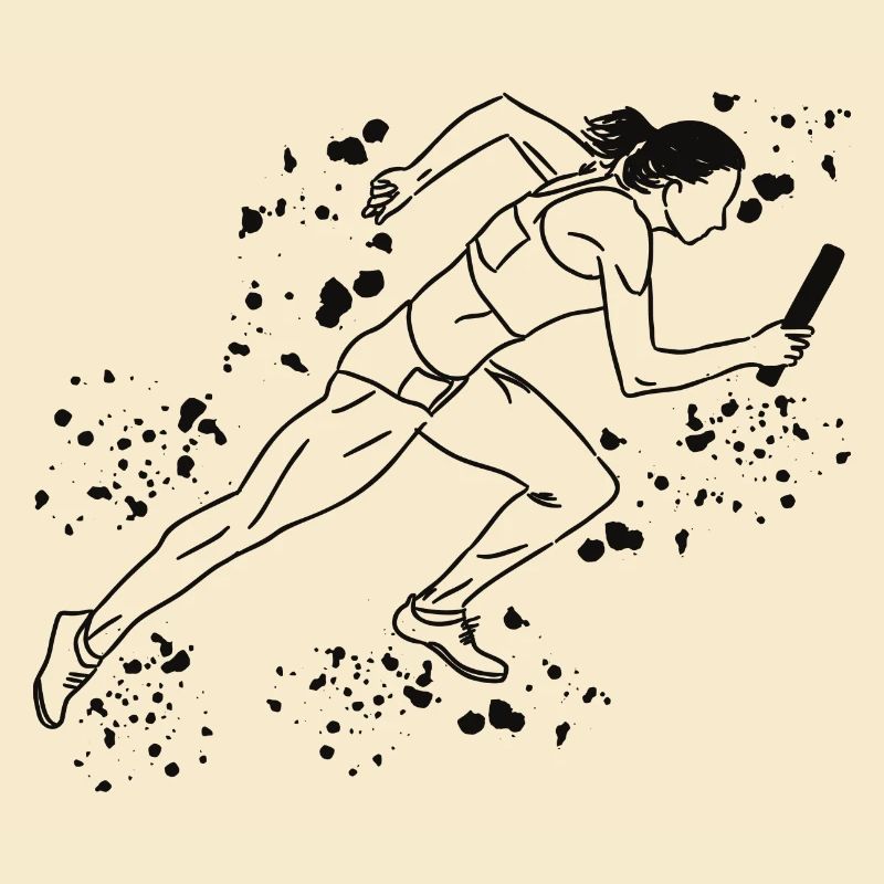 Coureur de relais, Course de relais, Course de relais, Course de relais