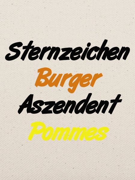 Sternzeichen Burger - Aszendent Pommes