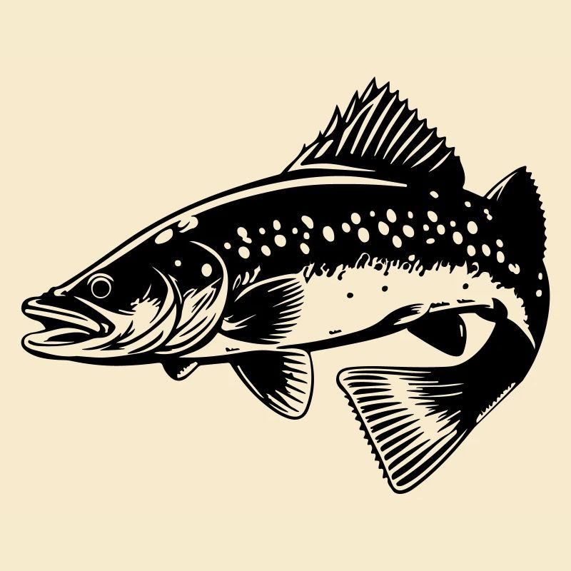 Silhouette de poisson brochet