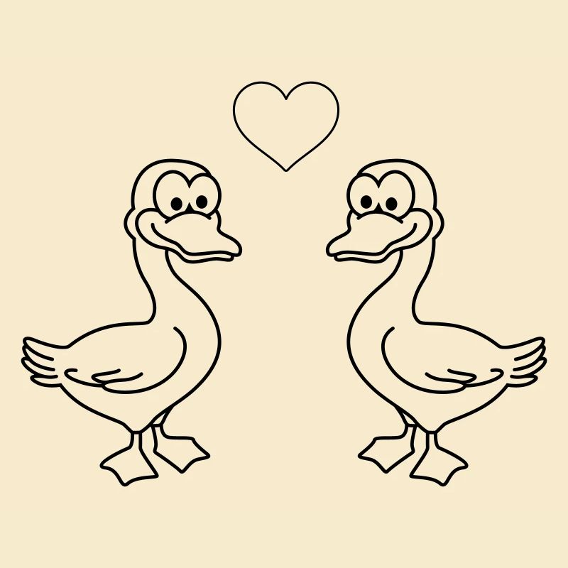 Goose Comic Couple Love