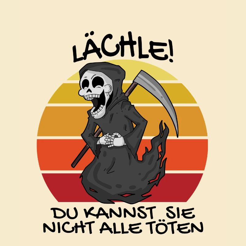 Sensenmann Retro Spruch lustig